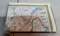Folded map showing Quebec and New Brunswick section