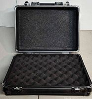 case open showing egg-crate foam interior