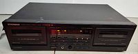 Front view of Pioneer CT-W501R double cassette deck showing both tape wells and control panel