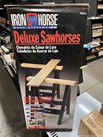 Front view of sealed Iron Horse Deluxe Sawhorses box