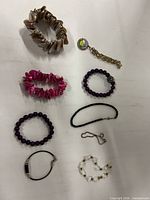 All nine bracelets laid out for overview