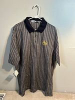 Full front view showing pattern, collar, hang tag