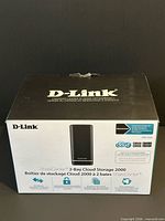 Front view of sealed D-Link ShareCenter DNS-320L retail box