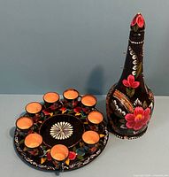 Full set with tray, goblets, decanter