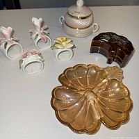 Group view of all six items on countertop