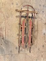 Top view of Royal Racer wooden sled