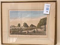 Full view of framed print showing artwork, mat and frame