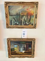 Both Ole Hoyer paintings showing frames and subjects