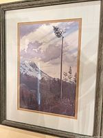 Mountain landscape print framed