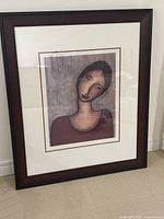 Full framed print leaning against wall