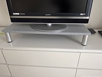 Front view of TV stand under Sony TV