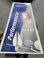 Factory-sealed box top showing West Marine Performance 2 Anchor Rode Kit graphics