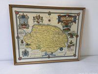 Front view of framed Norfolk wartime map print