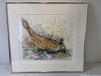 Front view showing entire framed painting