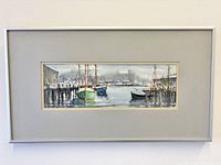 Front view of framed painting showing entire artwork and frame