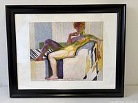 Front view of framed print showing artwork and frame detail