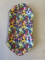 Top view showing full floral chintz pattern