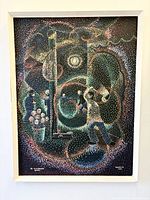 Full view of framed painting