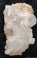 Top view of quartz cluster showing multiple clear points