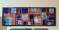 Front view of entire rectangular framed mosaic