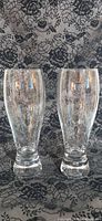 Both Krosno bubble base pilsner glasses front view