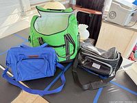 All three cooler/lunch bags front view