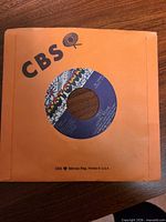 Front of CBS sleeve with visible center label