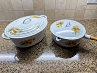 Dutch oven and saucepan with lids, full set overview