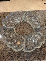 Four glass bowls assembled in circle