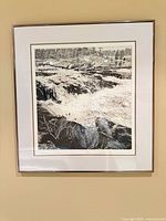 Front view of framed print showing artwork, mat and frame