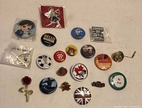 Full layout of all 20 pins, buttons and patch
