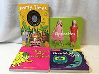 Front view of all four board books