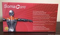 Front of sealed Soma Care neck & shoulder heat pack box