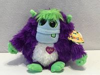 Front view of Ty Monstarz talking plush with tags visible
