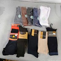 All 12 pairs laid out showing colours and packaging