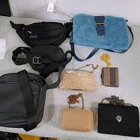 All eight bags arranged together