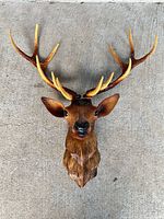 Full view of plastic deer head wall mount