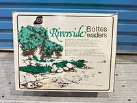 Front of Riverside waders box