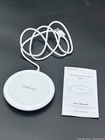 Top view of Borofone BQ6 pad, USB cable and manual