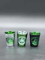 Group of three Irish themed shot glasses