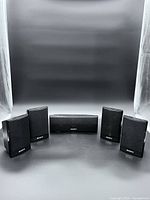 Front view of all five Sony speakers