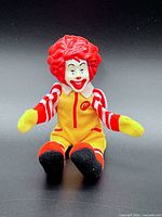 Front view of Ronald McDonald plush doll