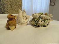 Front view of all three Harmony Kingdom figurines