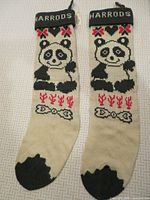 Pair of stockings full view showing design and length