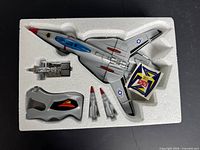 Foam tray with jet, grip, missiles, accessory