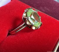 Ring angled view showing stone and bezel