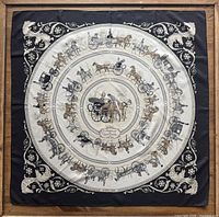 Full view of scarf showing complete design and border