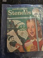 Front of Glass Wax Christmas Stencils package