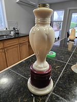 Full view of lamp base showing color and form