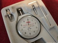 Close-up of dial face and installed tip